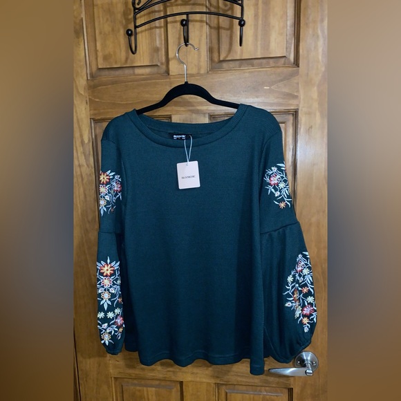 BloomChic Forest Green Knit Top - Picture 4 of 5